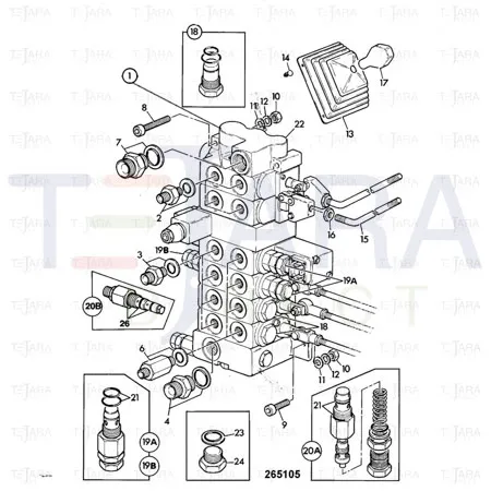 JCB Part No.# 25/401425, HANDLE ASSY - JCB Spare Parts
