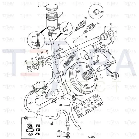 JCB Part No.# 701/41900, BRAKE LAMP SWITCHCLOSED - JCB Spare Parts