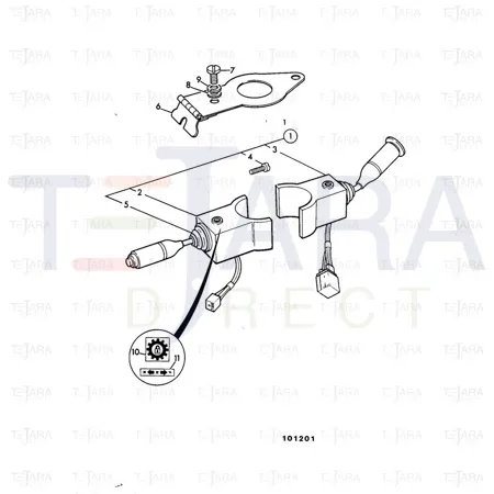 JCB Part No.# 701/55100, SWITCH LEFT HAND F - JCB Spare Parts
