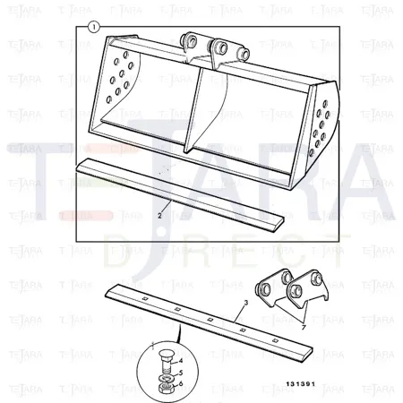 JCB Part No.# 1340/0701Z, NUT 3/4UNF STD PLAIN - JCB Spare Parts