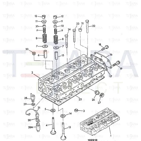 JCB Part No.# 02/202120, HEAD - JCB Spare Parts