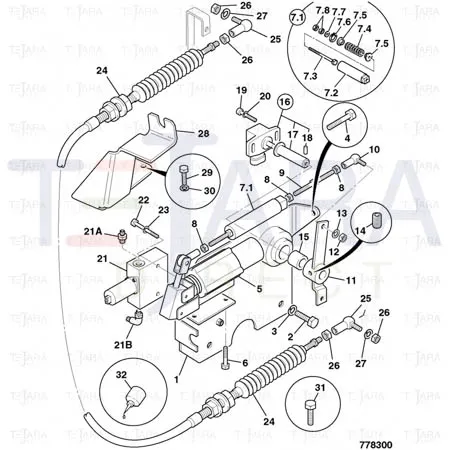 JCB Part No.# 1371/0101Z, NUT M6 STD PLAIN - JCB Spare Parts
