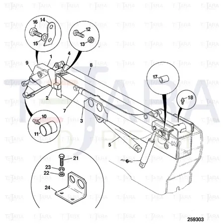 JCB Part No.# 828/00411, STOP BUMP - JCB Spare Parts