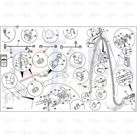 JCB Part No.# 1606/2050, ADAPTOR G1/4A-G1/8A - JCB Spare Parts