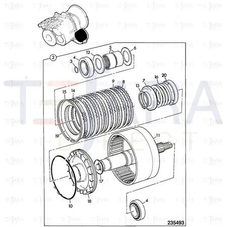 JCB Part No.# 821/00523, CIRCLIP - EXTERNAL - JCB Spare Parts