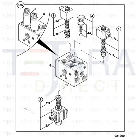 JCB Part No.# 332/C2277, Valve pressure red - JCB Spare Parts
