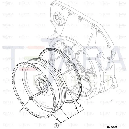 JCB Part No.# 320/03217, FLYWHEEL GA W300 - CR - JCB Spare Parts