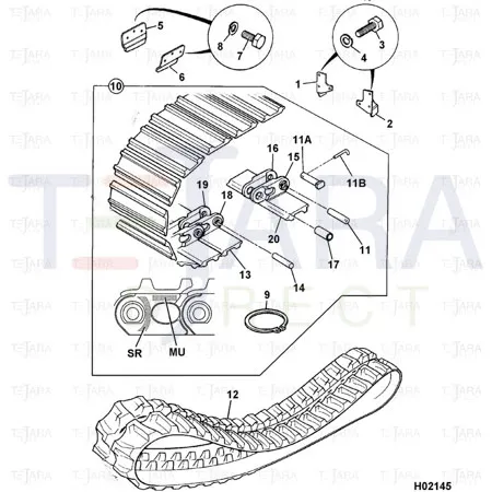 JCB Part No.# 232/31001, GUIDE RIGHT HAND - JCB Spare Parts