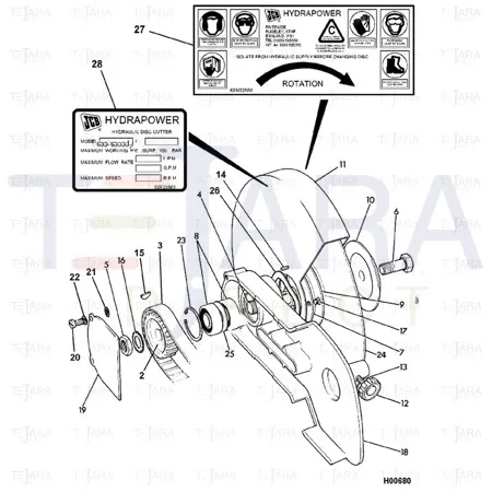 JCB Part No.# 929/31401, DISC - HIGH SPEED METAL - JCB Spare Parts