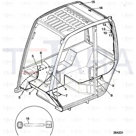 JCB Part No.# 721/10934, HARNESS SOLENOID - JCB Spare Parts