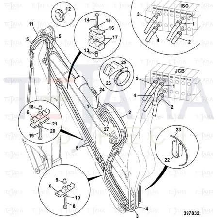 JCB Part No.# 2410/0214, GROMMET - JCB Spare Parts