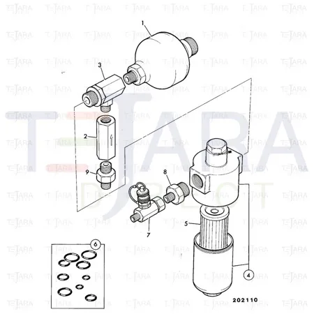 JCB Part No.# 816/57001, Adapter tee - JCB Spare Parts