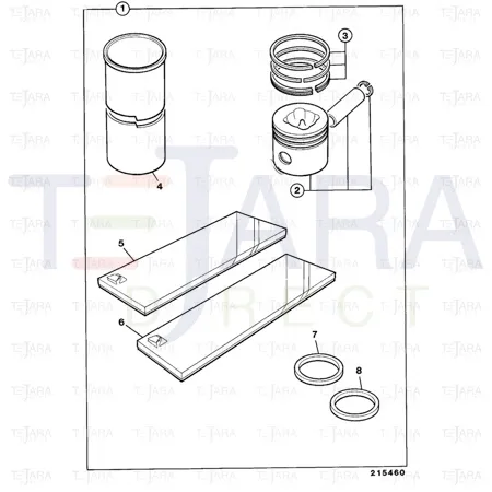 JCB Part No.# 02/200192, KIT-PISTON RING - JCB Spare Parts