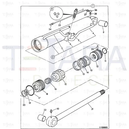 JCB Part No.# 991/00131, KIT RAM SEAL - JCB Spare Parts