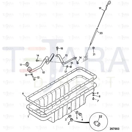 JCB Part No.# 331/51863, ENGINE DIPSTICK TUBE - JCB Spare Parts