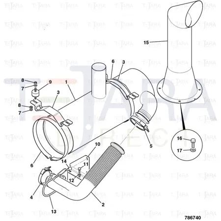 JCB Part No.# 821/10402, CLAMP U - BOLT - JCB Spare Parts