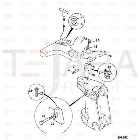 JCB Part No.# 910/60107, CABLE boomlock c/m - JCB Spare Parts