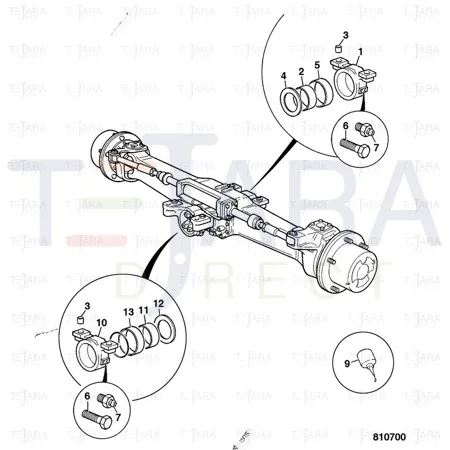 JCB Part No.# 458/M1647, BUSH - TRUNNION - JCB Spare Parts