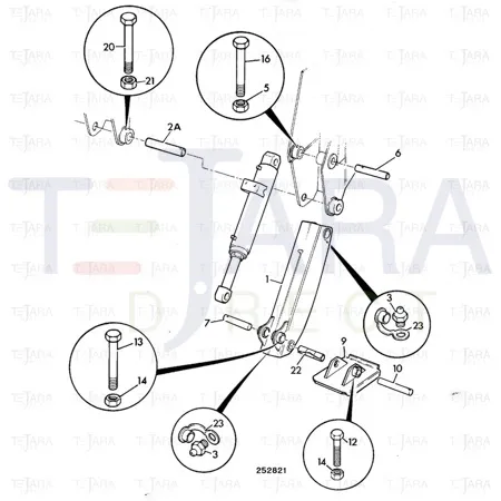 JCB Part No.# 1305/3224Z, BOLT 3/8UNFx3.1/4 HT - JCB Spare Parts