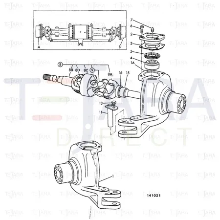 JCB Part No.# 453/03302, 008 HUB SWIVEL - JCB Spare Parts