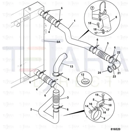 JCB Part No.# 332/S8033, Clamp constant torque (95-118mm) - JCB Spare Parts