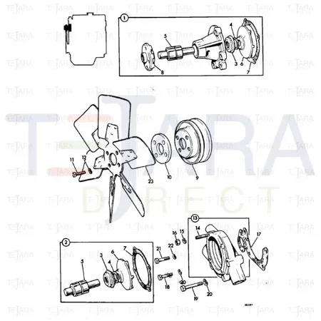 JCB Part No.# 02/301400, WATER PUMP - JCB Spare Parts
