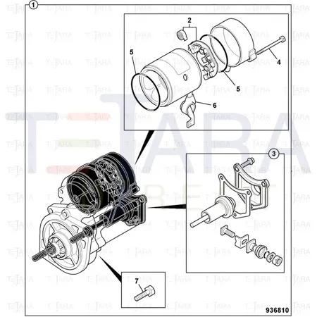 JCB Part No.# 02/971545, Motor Starter - JCB Spare Parts