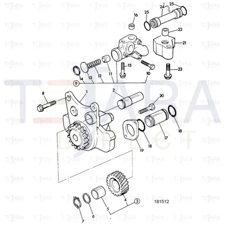 JCB Part No.# 02/201050, PUMP-OIL - JCB Spare Parts