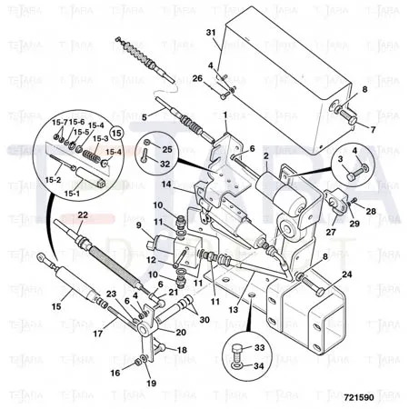 JCB Part No.# 215/14113, G.A. ANGLE SENSOR - JCB Spare Parts