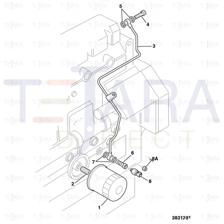 JCB Part No.# 02/630475, ELEMENT, OIL - JCB Spare Parts