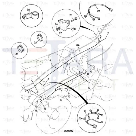 JCB Part No.# 721/11871, TRANSMISSION HARNESS - PS - JCB Spare Parts