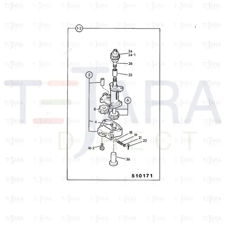 JCB Part No.# 02/800449, PUMP ASSY - JCB Spare Parts