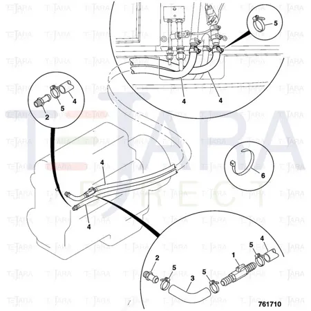 JCB Part No.# 816/90678, HEATER HOSE ADAPTOR - JCB Spare Parts