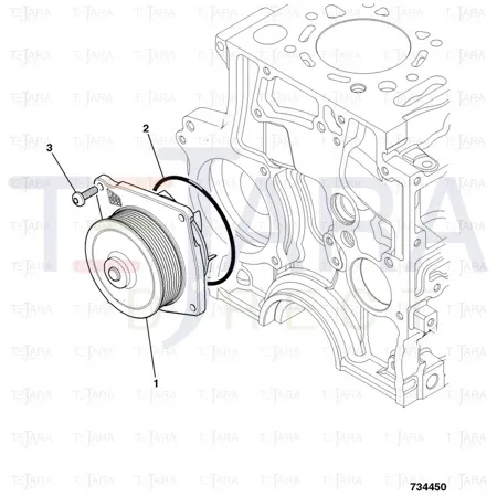 JCB Part No.# 320/04510, GASKET-WATER PUMP - JCB Spare Parts