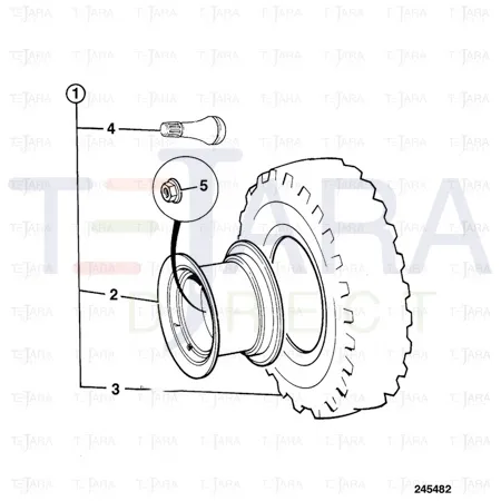 JCB Part No.# 42/925204, Tyre, JCB Sitemaster 12.5-18 10PR(3CX-F) - JCB Spare Parts