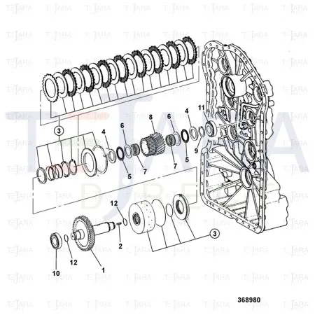 JCB Part No.# 04/600186, RING PISTON - JCB Spare Parts