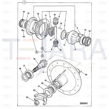 JCB Part No.# 907/09200, TAPERROLLER BEARING-DIFF. - JCB Spare Parts