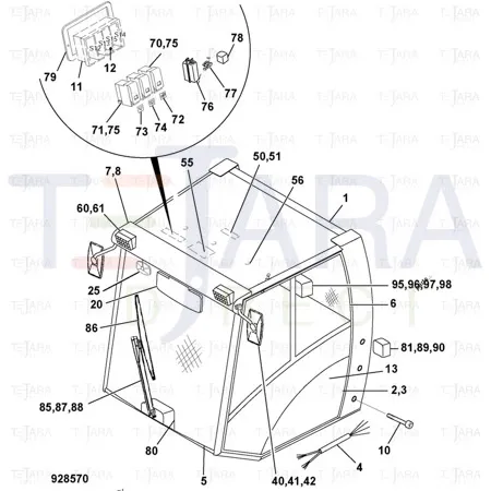 JCB Part No.# 8121/01033, SUPRESSED RELAY - JCB Spare Parts