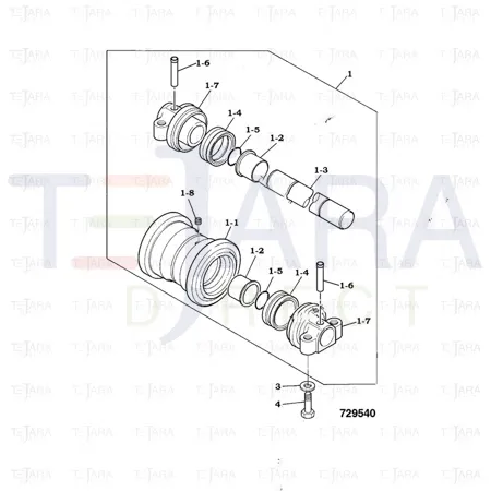 JCB Part No.# 1316/3715D, BOLT M16 X 65 - JCB Spare Parts