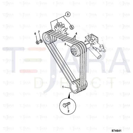 JCB Part No.# 02/802236, BELT, FAN - JCB Spare Parts