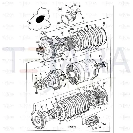 JCB Part No.# 459/50722, WA CLUTCH HSG INPUT - JCB Spare Parts