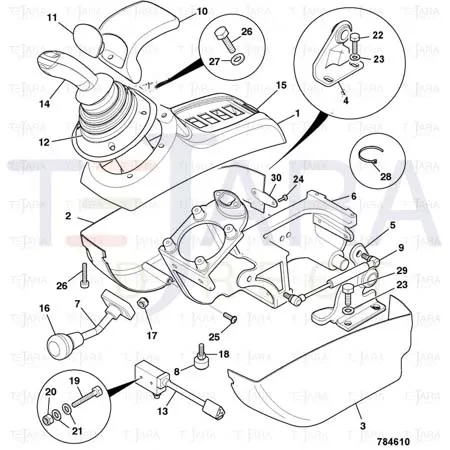JCB Part No.# 701/60082, PANEL SWITCH - JCB Spare Parts