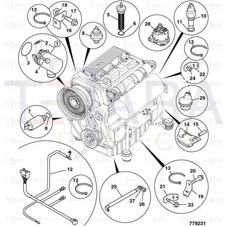 JCB Part No.# 02/941084, Sensor Temp - JCB Spare Parts