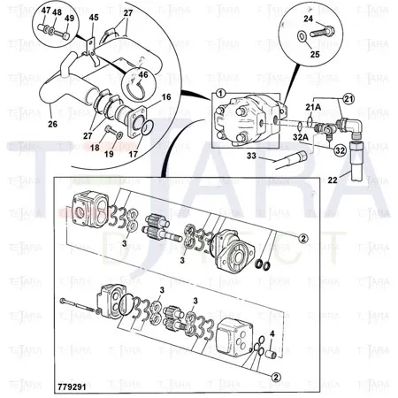 JCB Part No.# 834/11567, SUCTION HOSE hyd.oil a/s - JCB Spare Parts