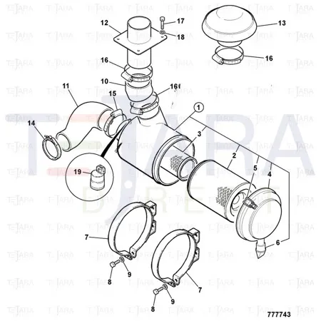 JCB Part No.# 32/925364, CLIP - JCB Spare Parts