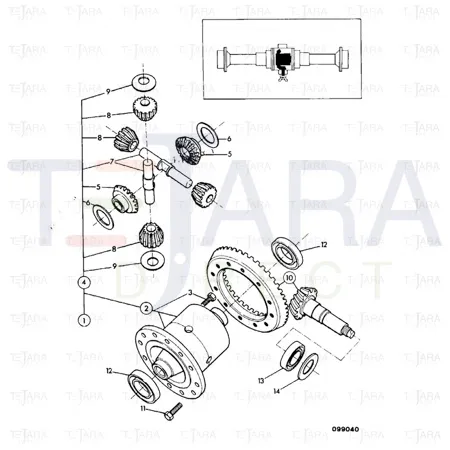 JCB Part No.# 450/10900, G.A. DIFFERENTIAL - JCB Spare Parts