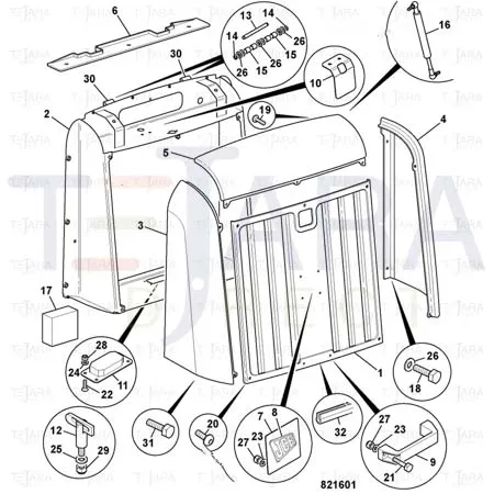JCB Part No.# 265/01819, PIN HINGE - JCB Spare Parts