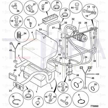 JCB Part No.# 714/40226, COMPRESSOR - AIR CON - JCB Spare Parts