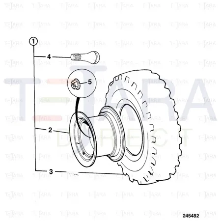 JCB Part No.# 826/10575, WHEEL STUD.M14 X 1.5 - JCB Spare Parts