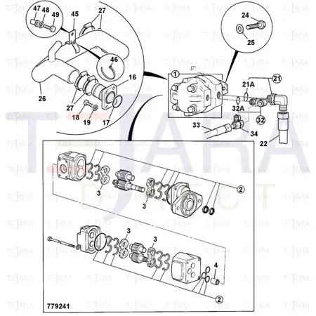 JCB Part No.# 332/F9031, TWIN PUMP 37/33ccr - JCB Spare Parts